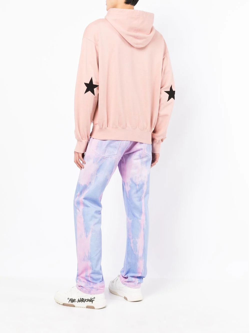 star-patch drawstring hoodie - 2