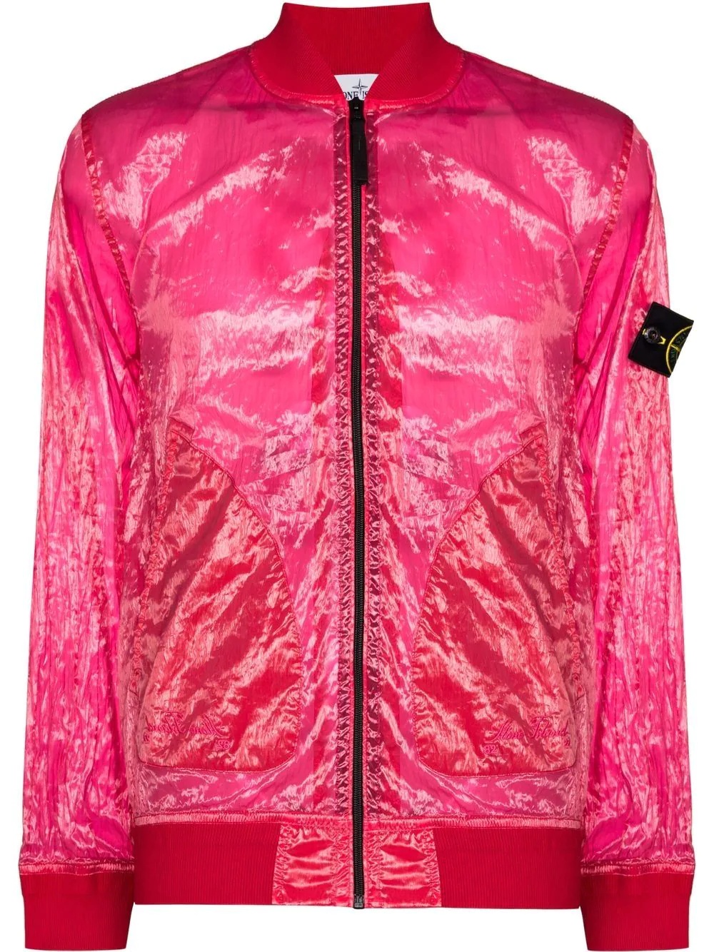 lightweight sheer bomber jacket - 1