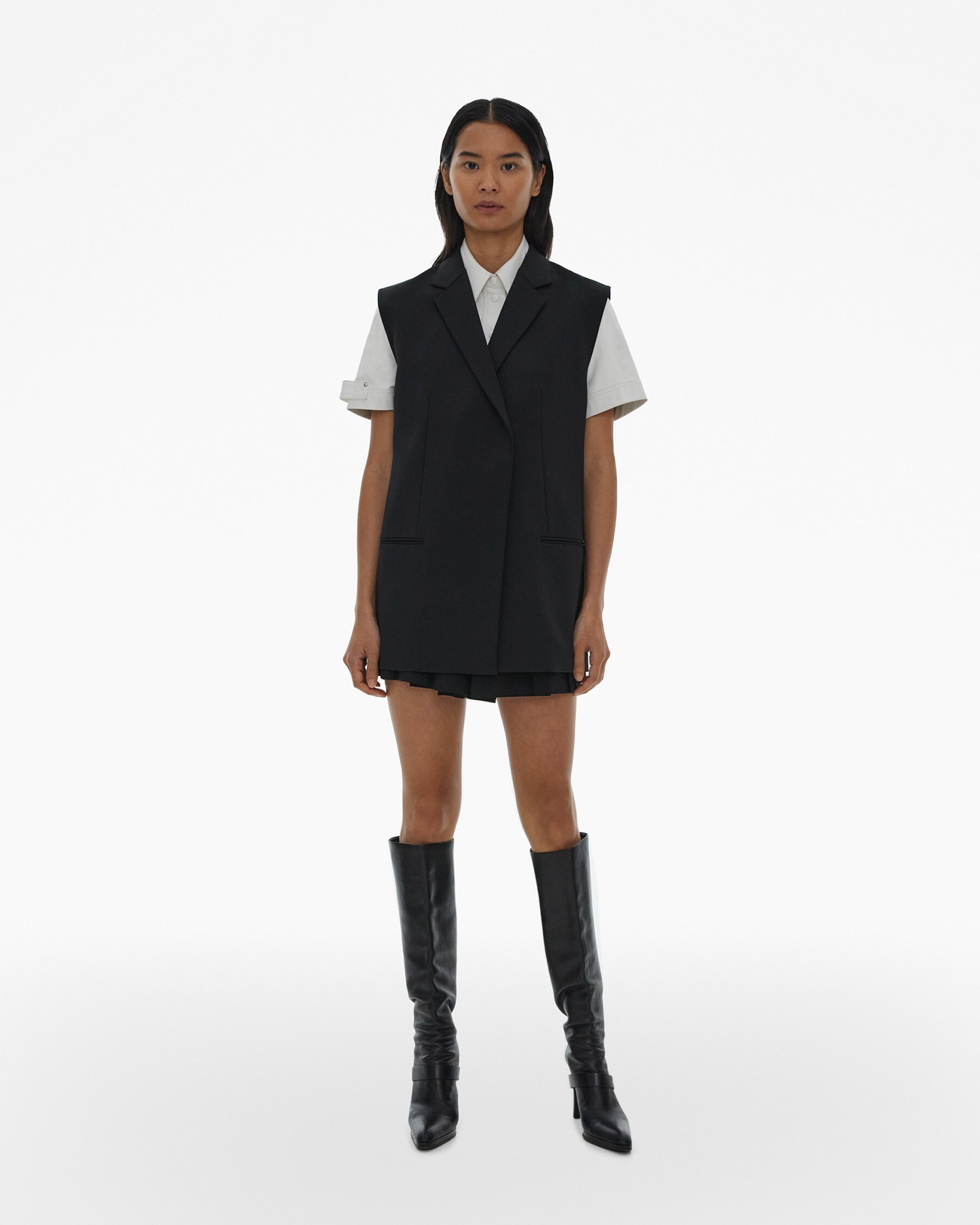 BELTED BLAZER VEST - 2