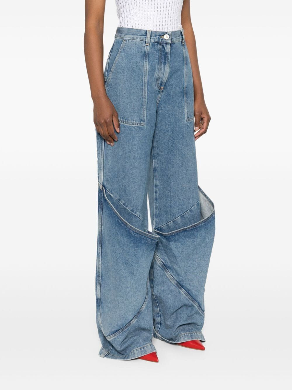 The Attico Women Long Trousers Denim - 4
