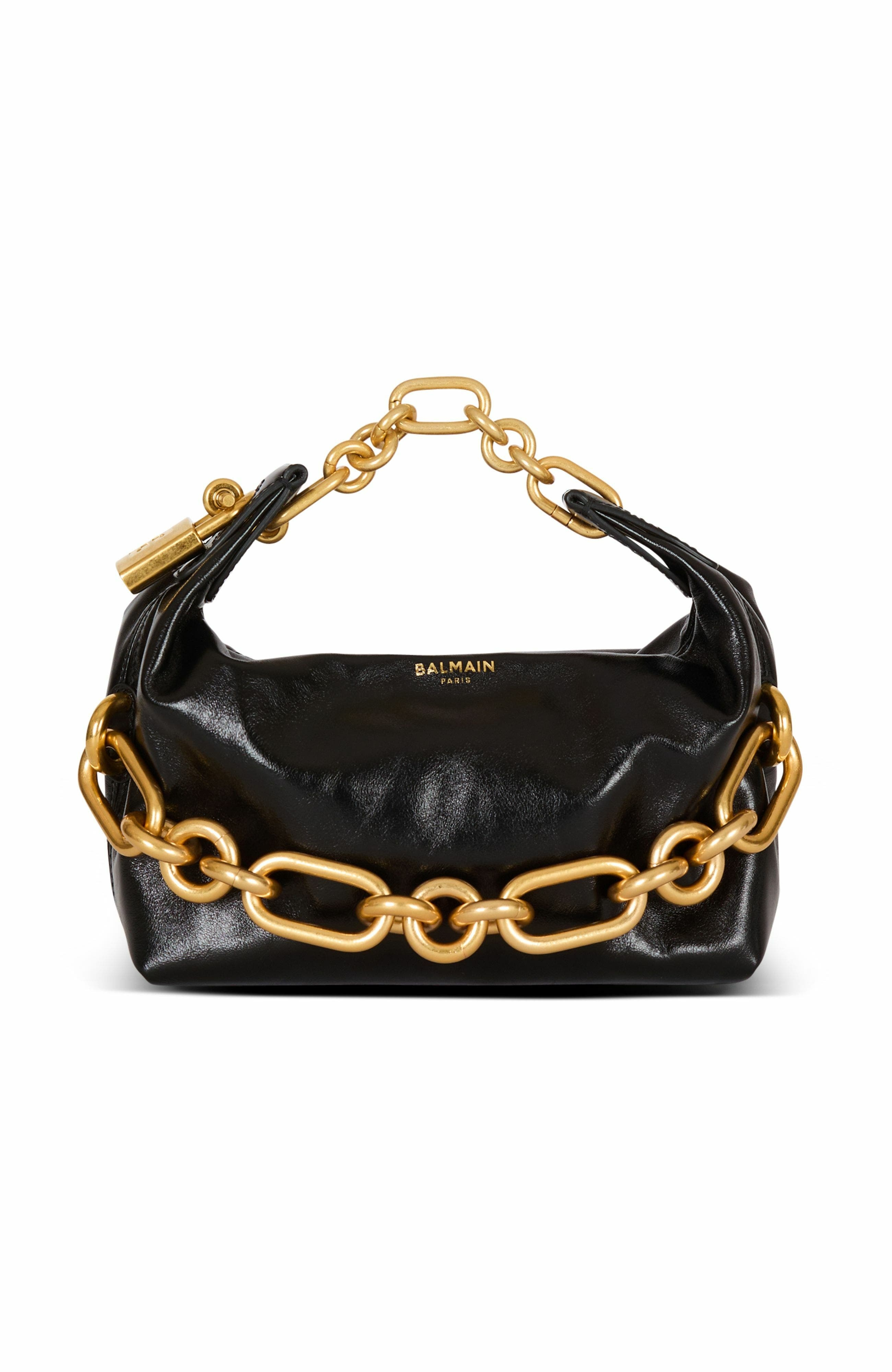 Balmain Sync Mini bag in calfskin leather in Black at Nordstrom - 1