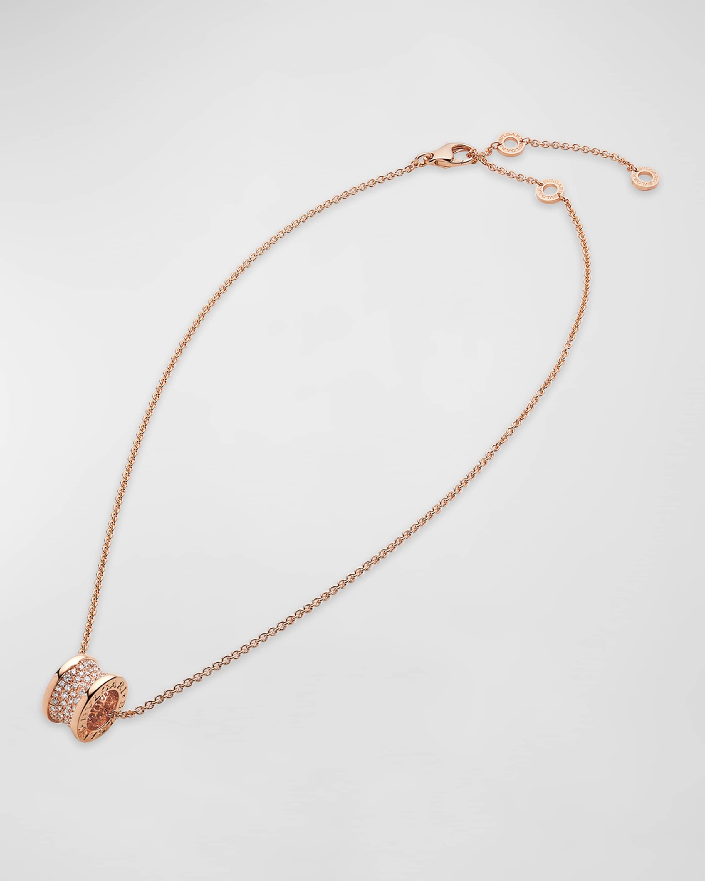 B.Zero1 18k Rose Gold Necklace with Diamonds - 4