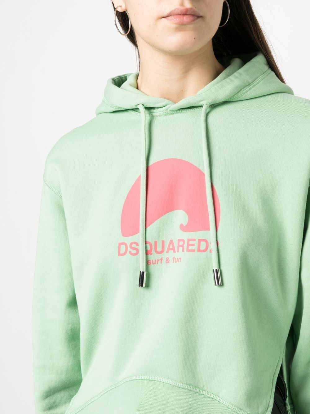 logo-print detail hoodie - 5