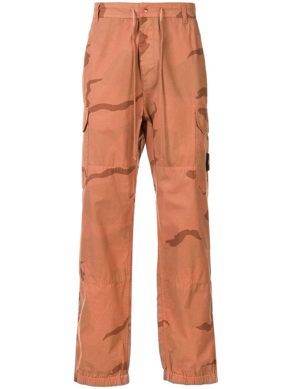 camouflage print cargo trousers - 1