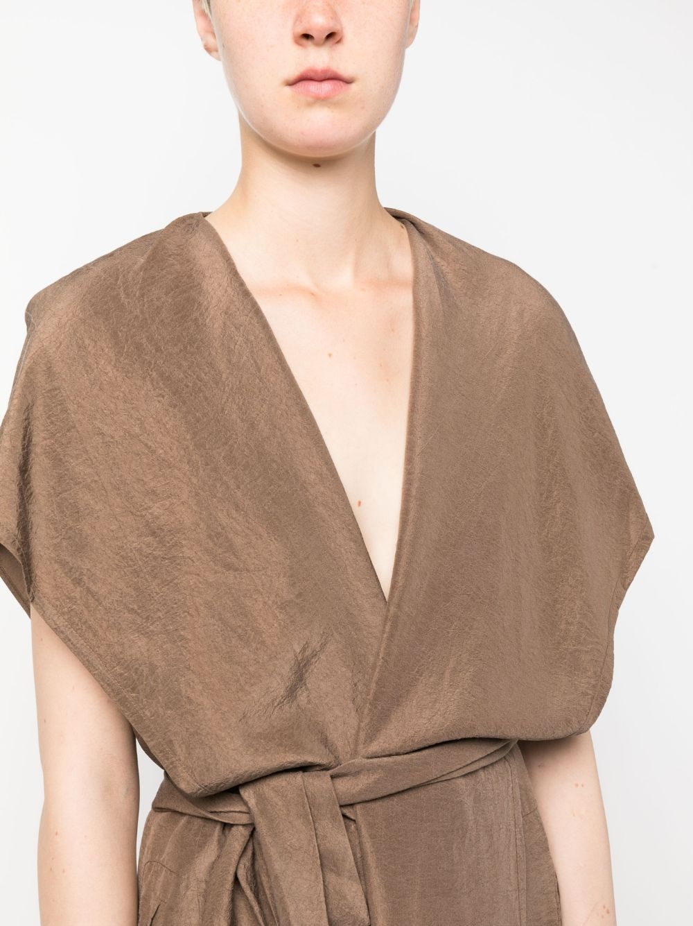 short-sleeve silk gilet - 5