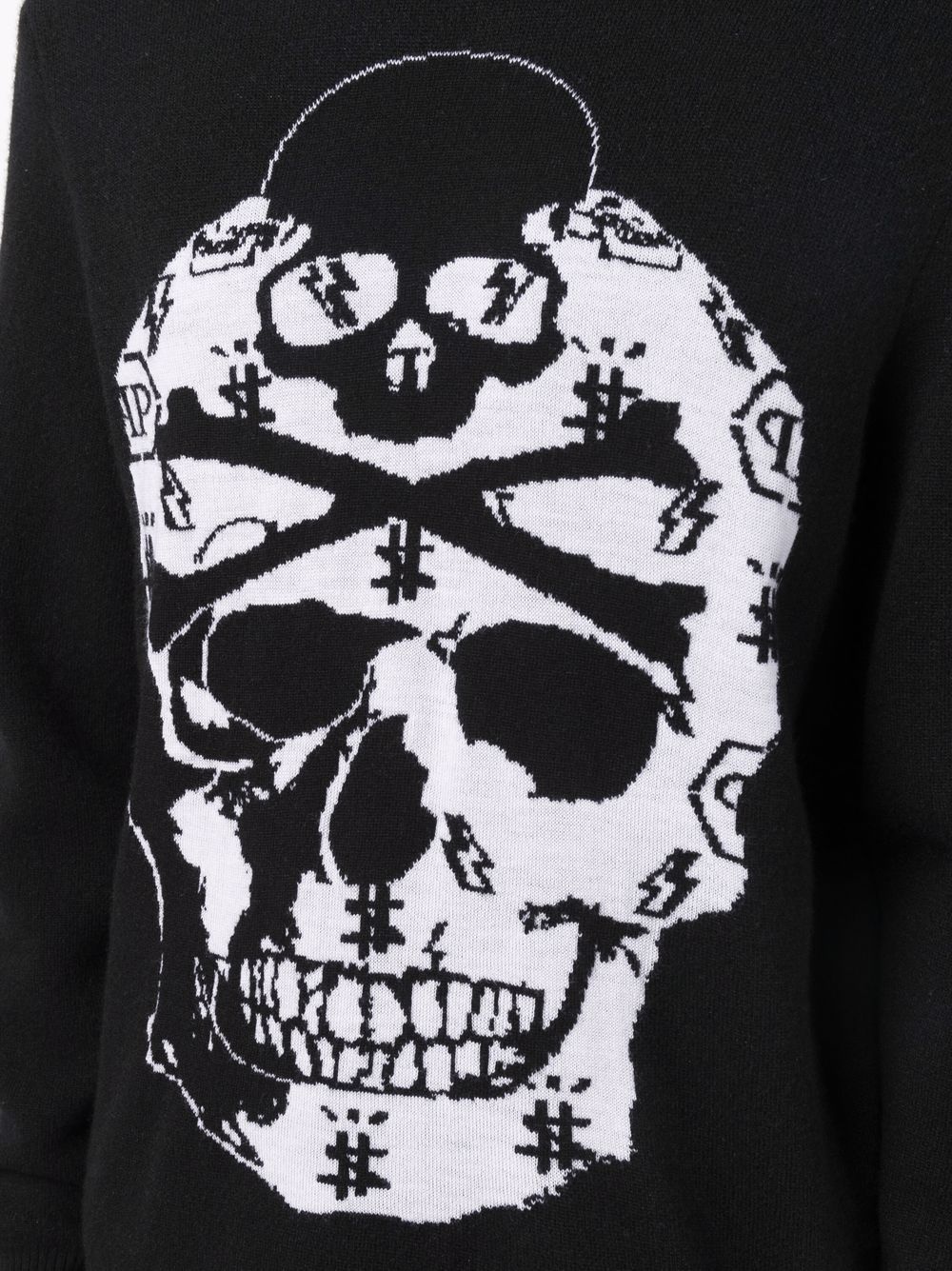 knitted skull jumper - 5