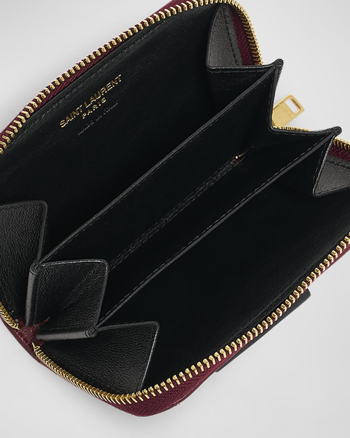 YSL Zip Card Holder in Quilted Leather - 3