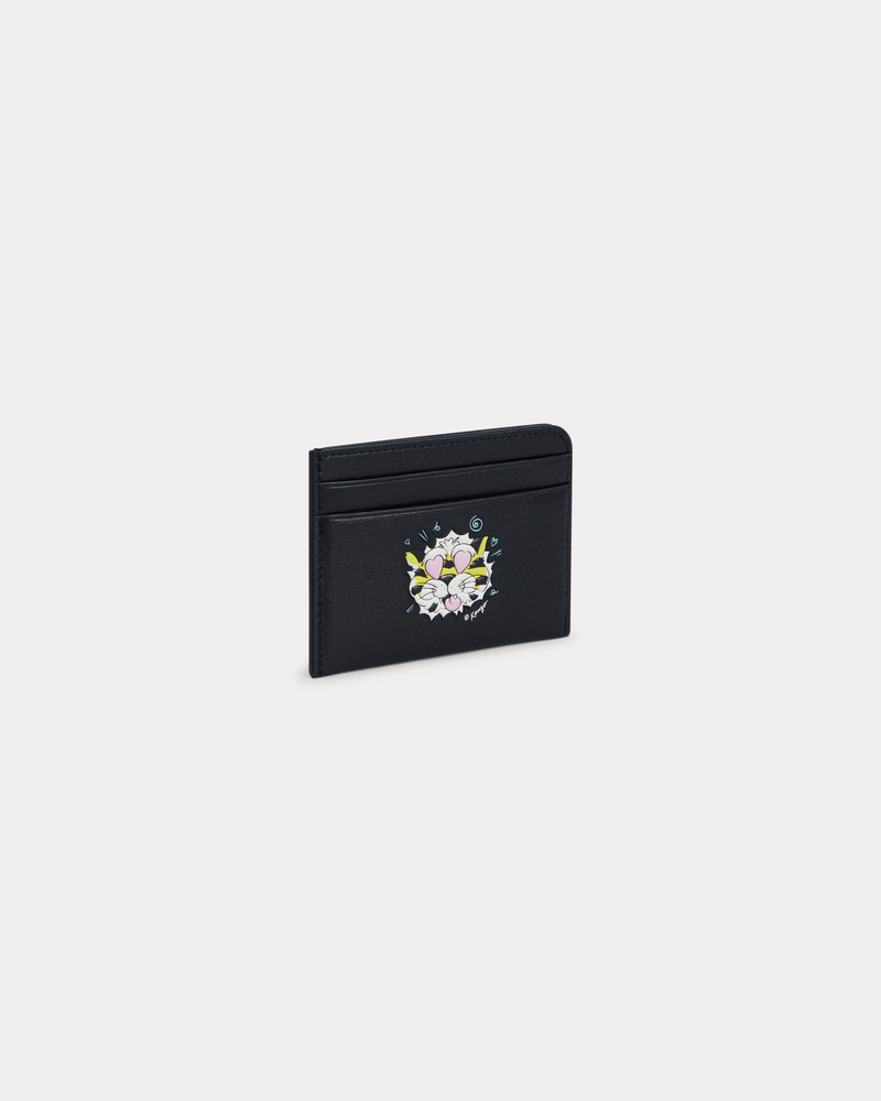 'KENZO Wild Tiger' card holder in leather 1
