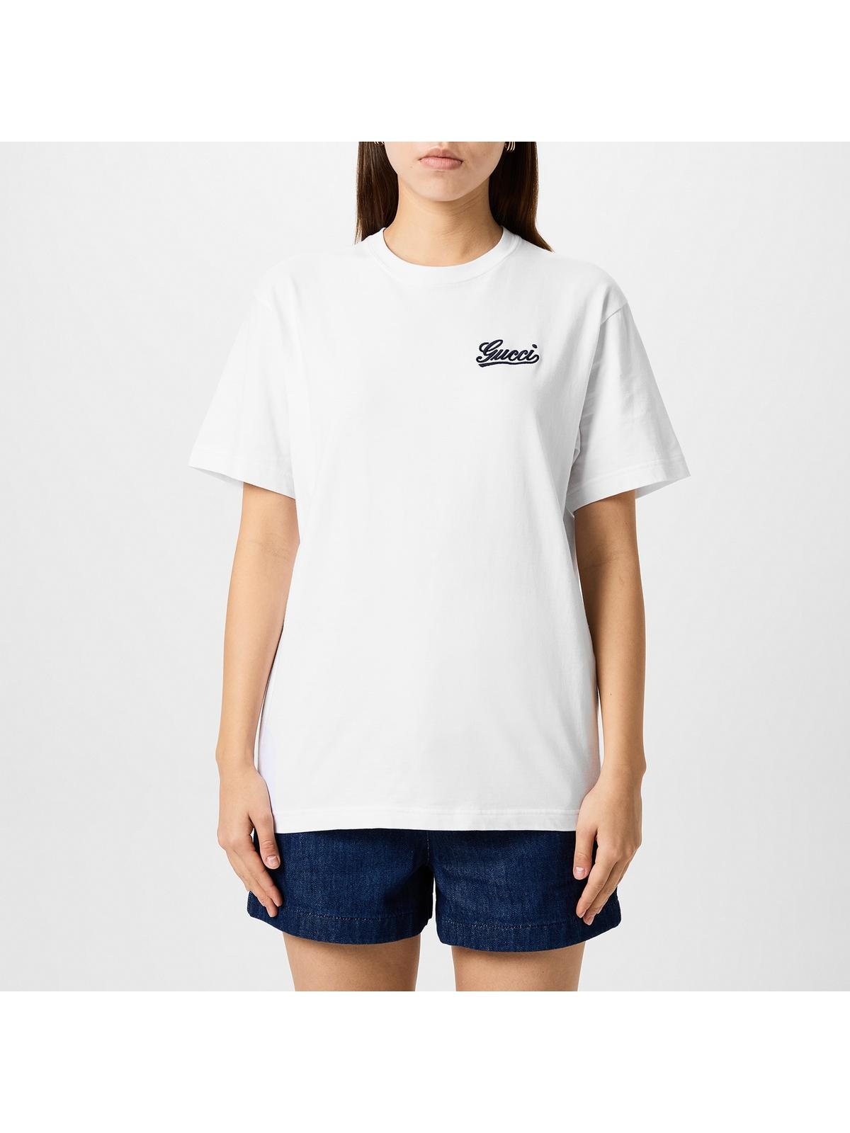 GUCCI 'New Ancora' T-shirt グッチ レディース Tシャツ Cotton jersey T-shirt in Rosso Ancora red | GUCCI® US