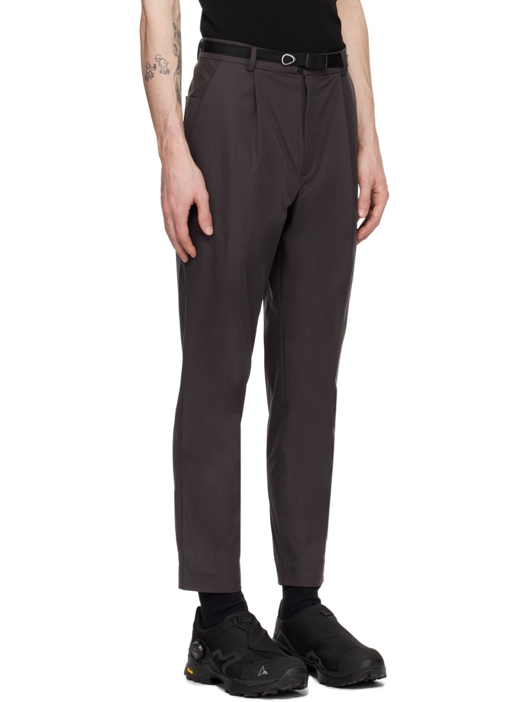 Gray Slim Trousers - 2