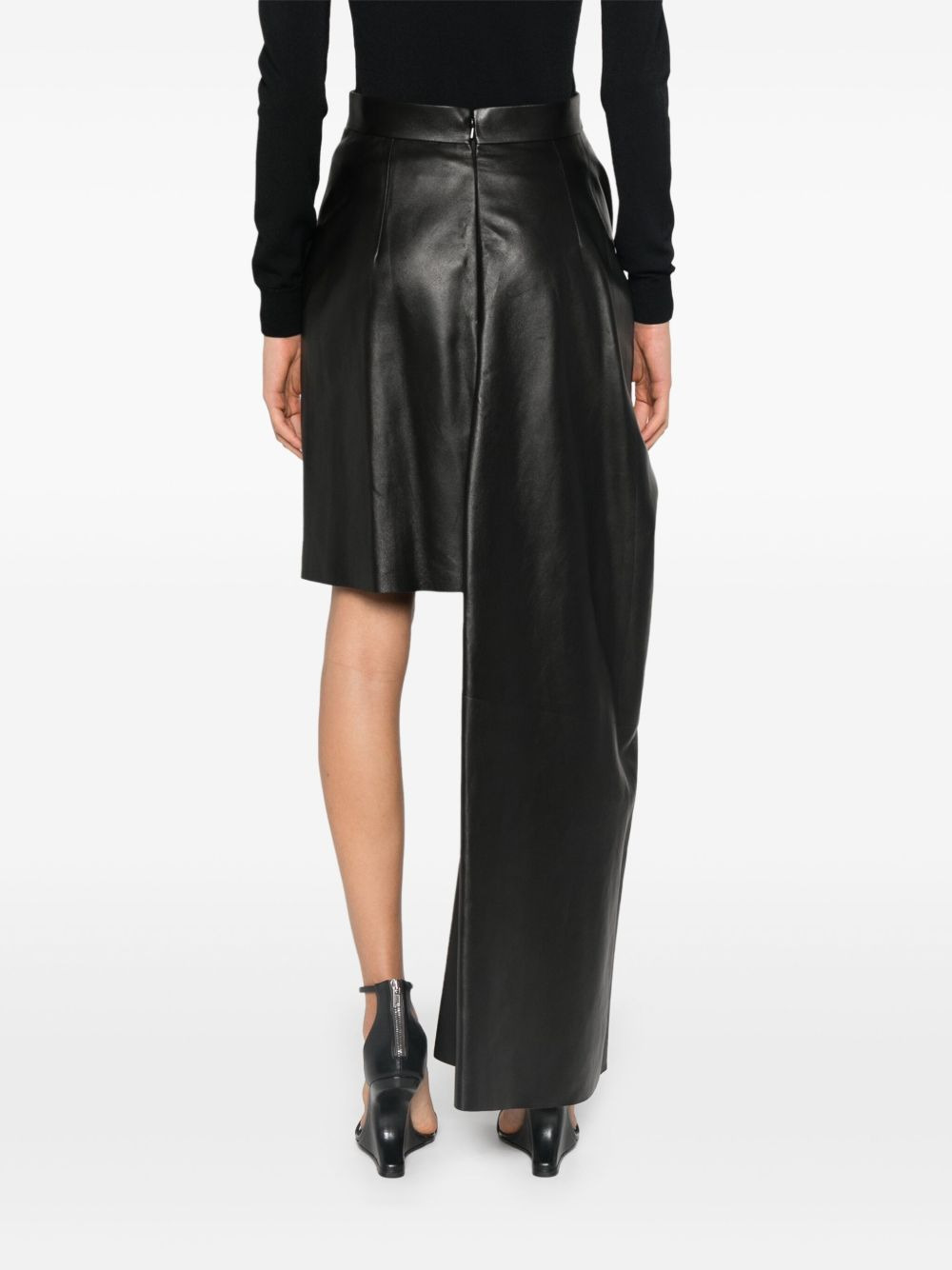 knotted drape miniskirt - 4