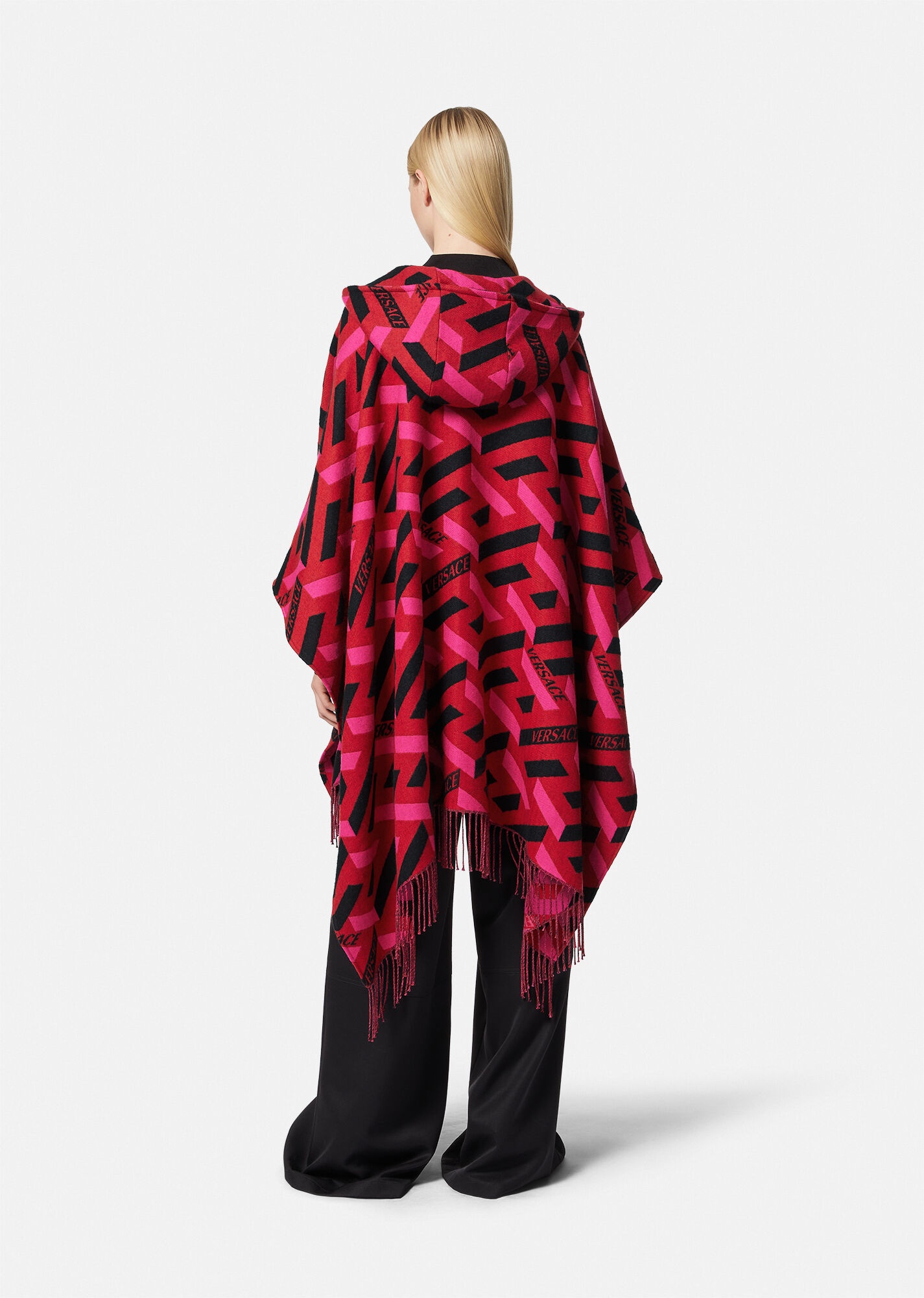 La Greca Fringed Poncho - 4