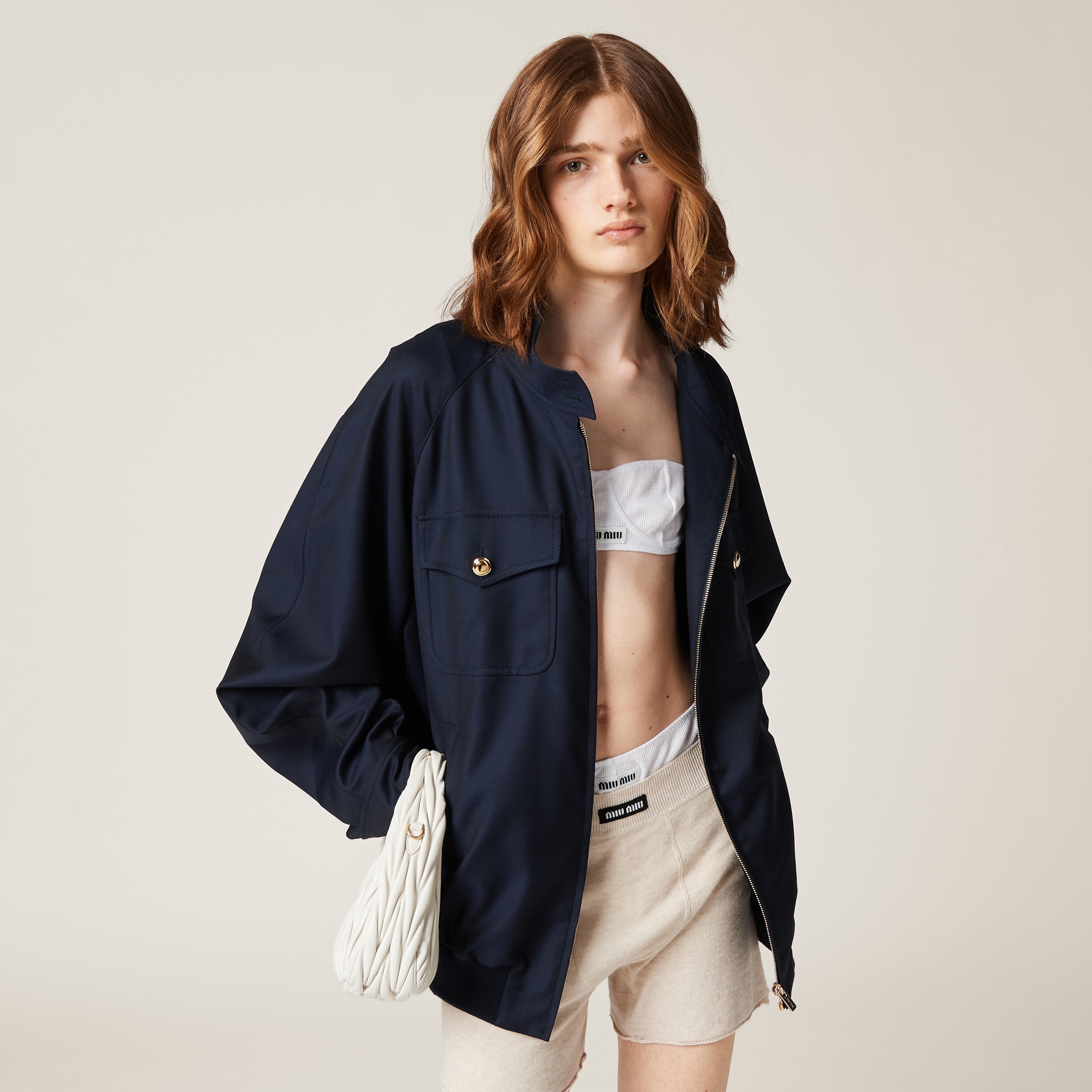 【日本入手困難】ミュウミュウ Batavia blouson jacket ブルゾン 日本入手困難】ミュウミュウ Batavia blouson jacket ブルゾン