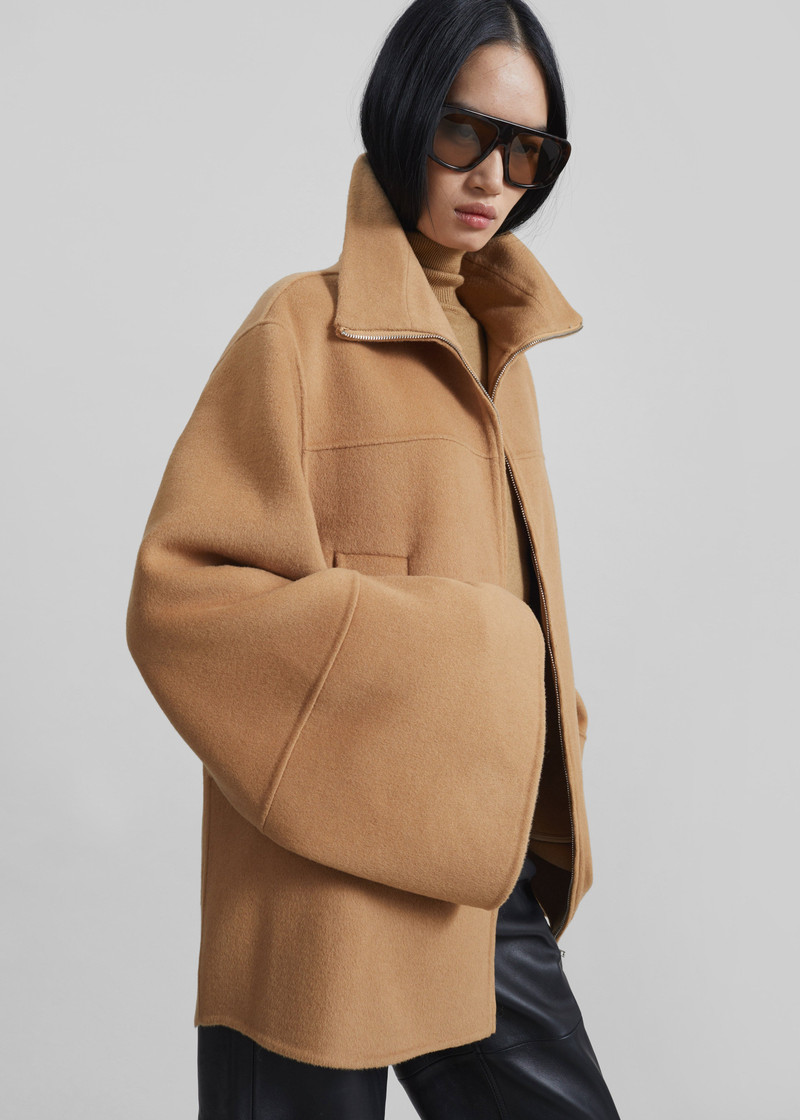 Imphal Belted Wool Jacket - Camel 4