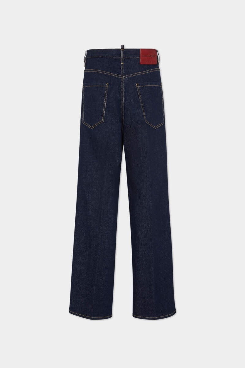 DARK RINSE WASH LOOSE JEANS - 2