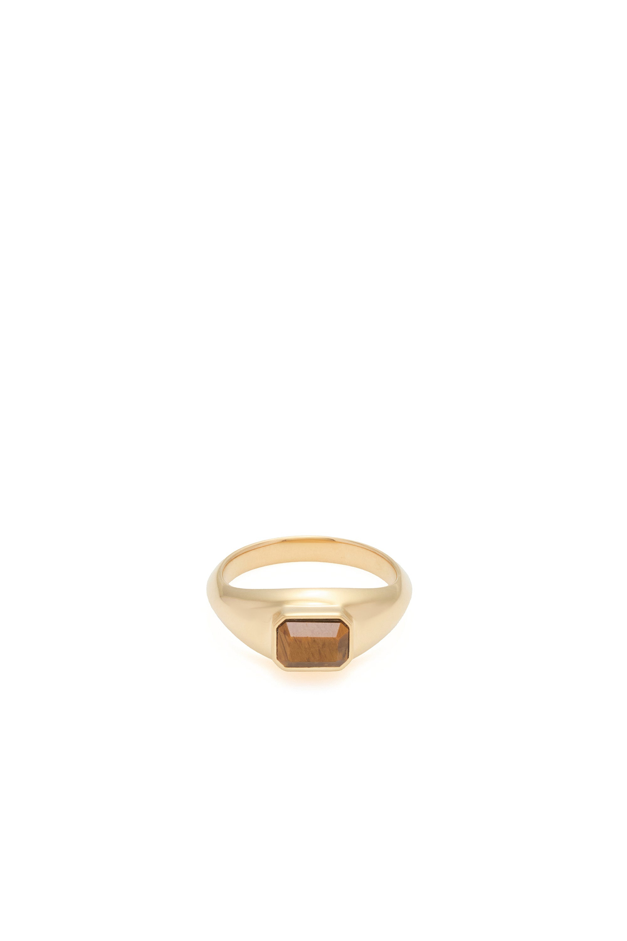 Small Ring in 18K Yellow Gold & Tiger's Eye - 3