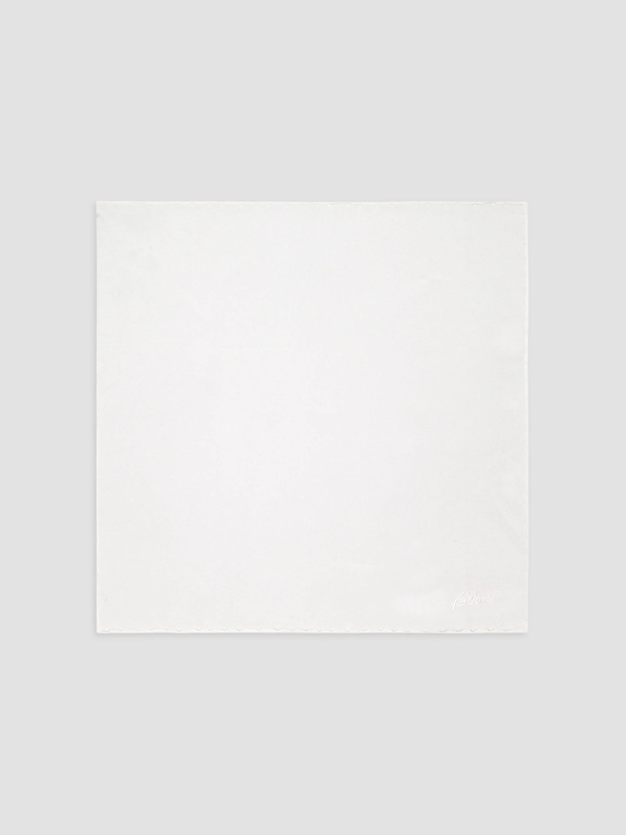 Men's Hand Rolled Pocket Square - White - 1