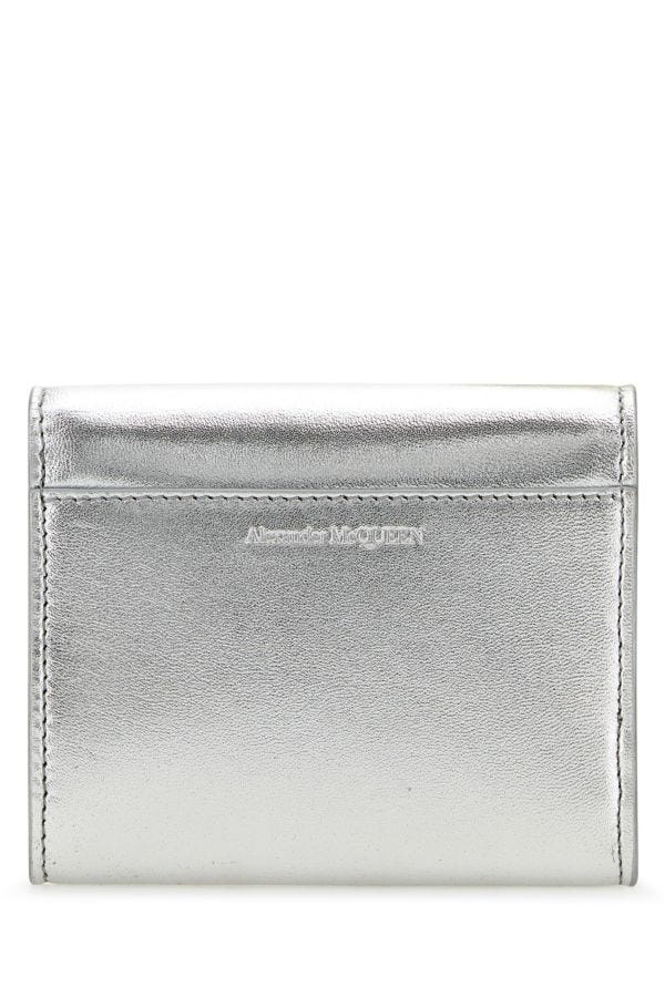 Alexander Mcqueen Woman Silver Leather Wallet - 3