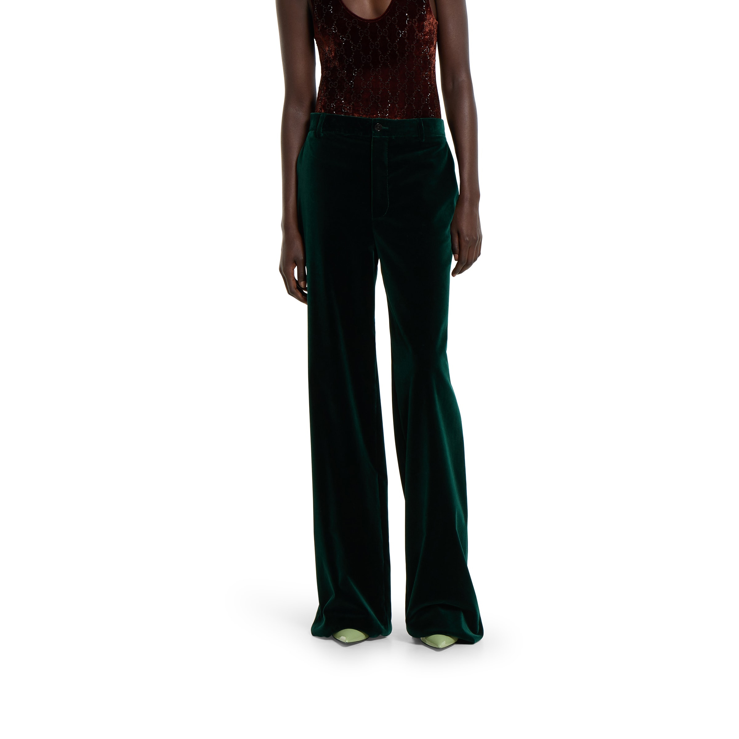 Soft stretch cotton velvet pant - 3
