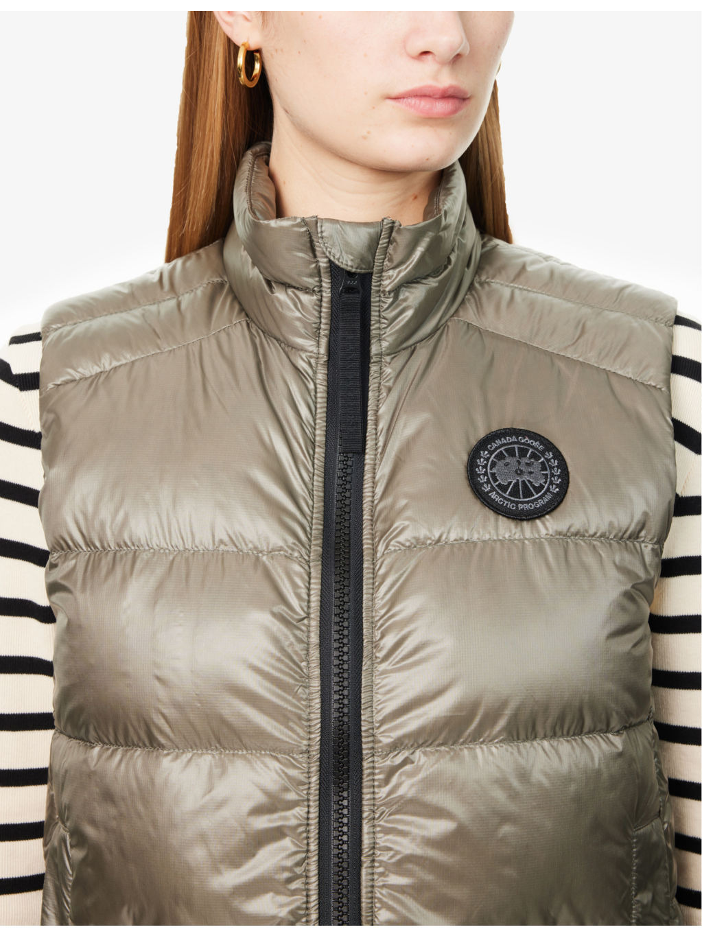 Cypress logo-patch padded shell-down vest - 5