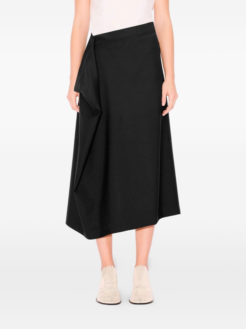 asymmetric midi skirt - 2