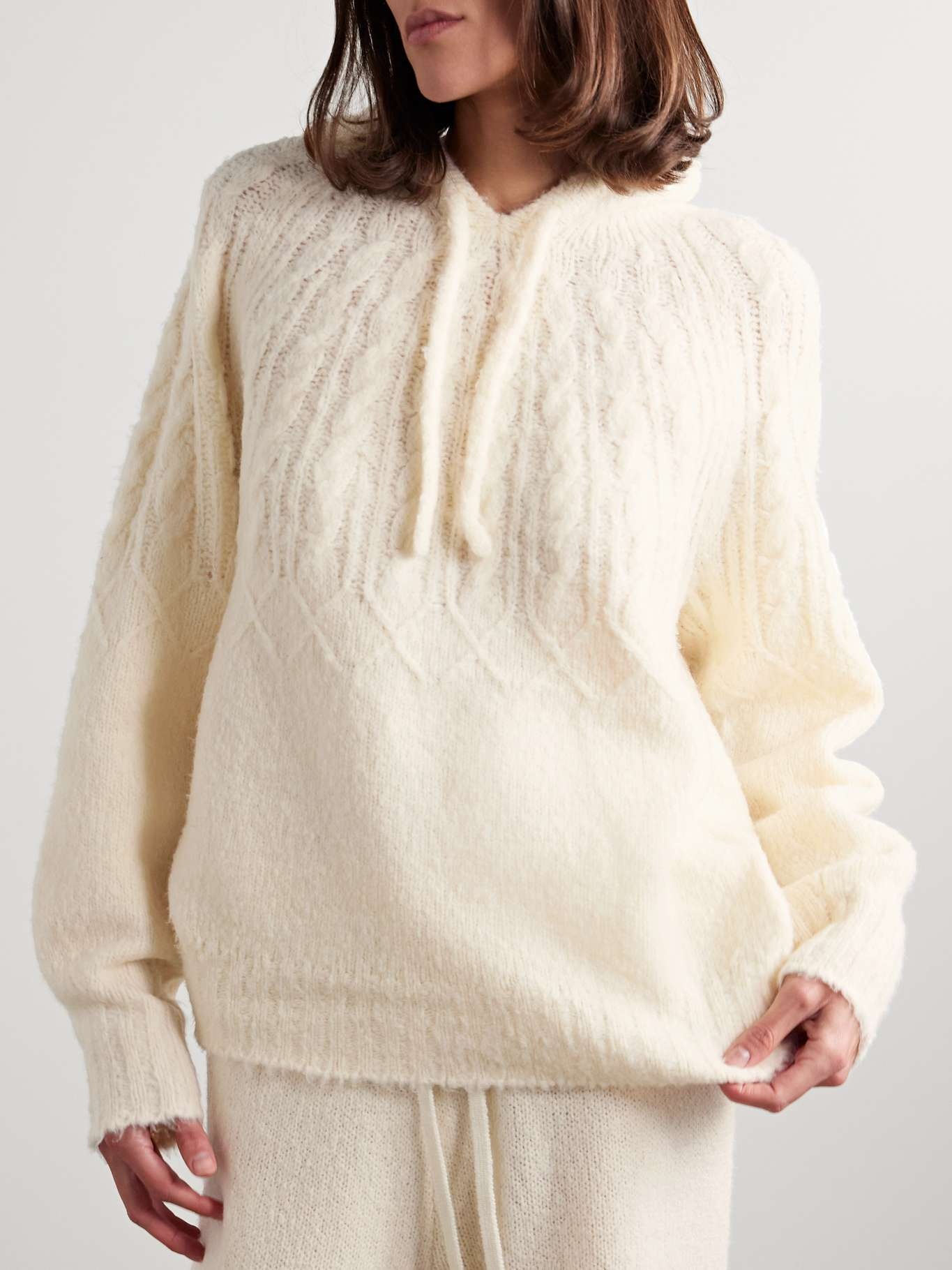 Cloud cable-knit wool-blend hoodie - 3