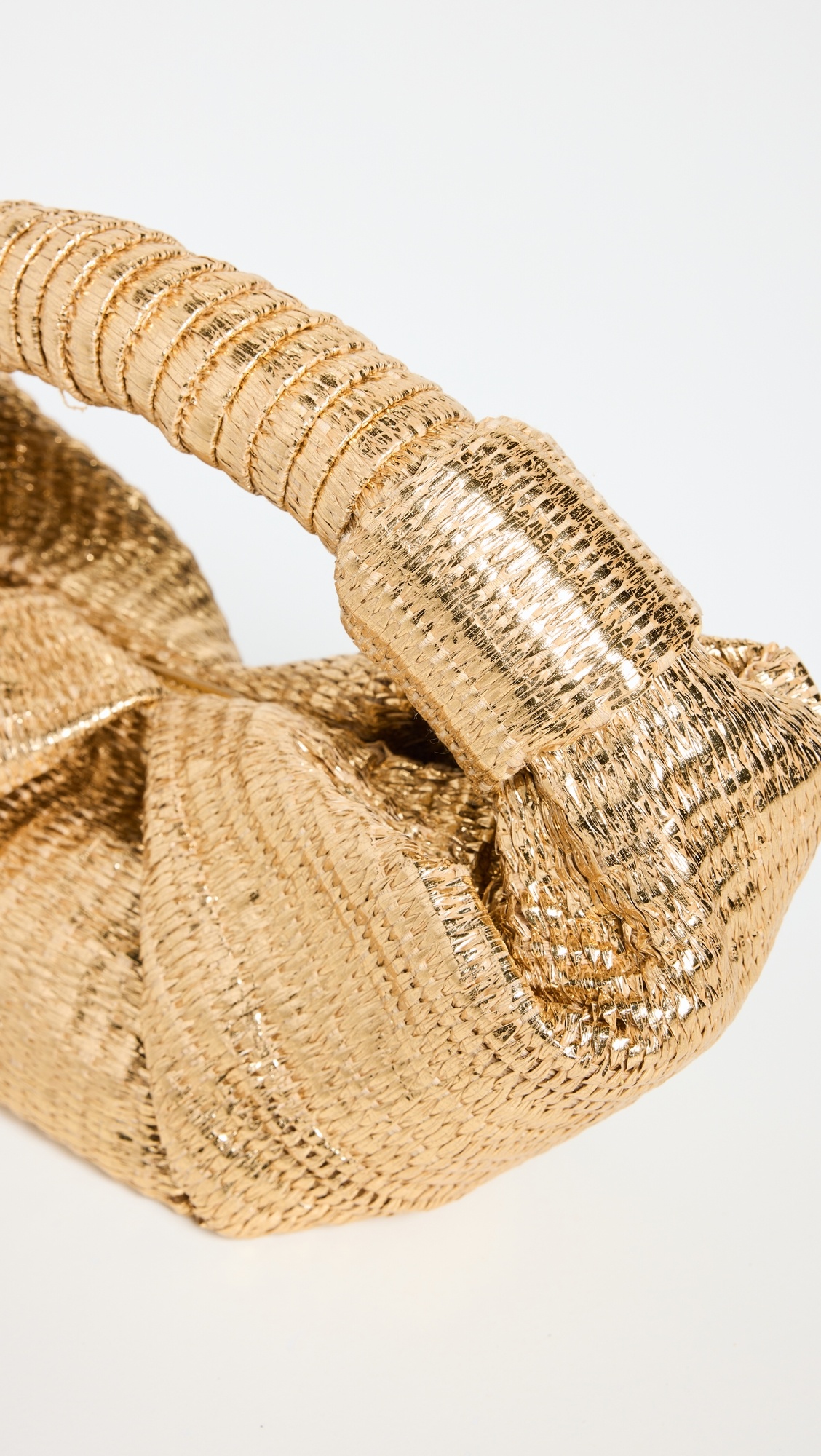 Metallic Raffia Lopsy Bag - 6