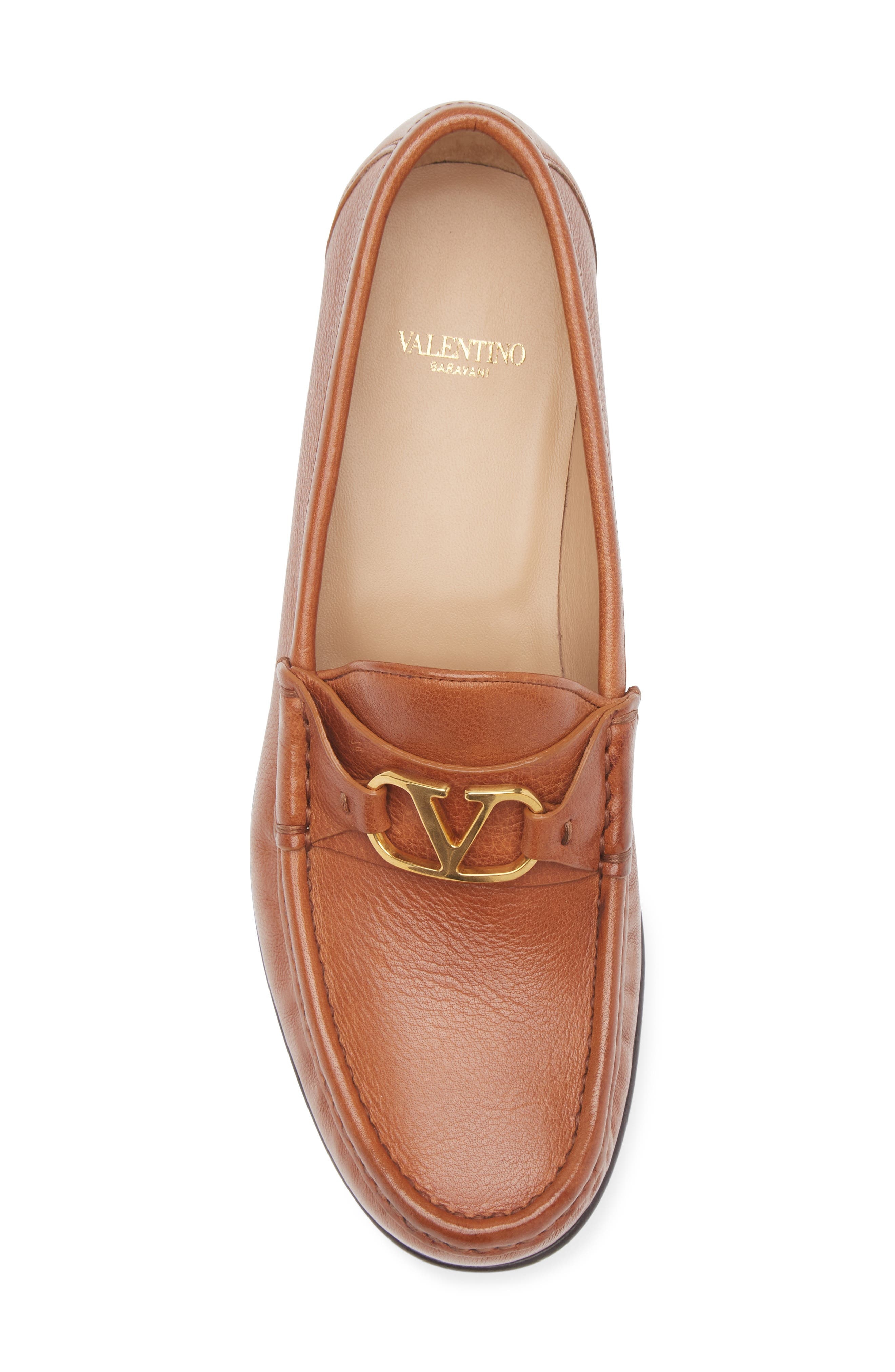 Valentino Garavani VLOGO Signature Loafer in N58 Tobacco at Nordstrom - 5