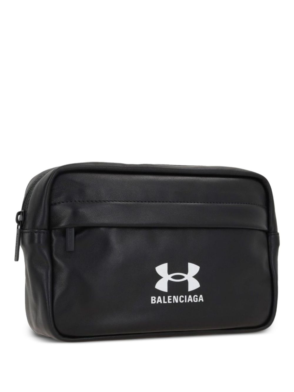 x Under Armour logo-print leather wash bag - 4