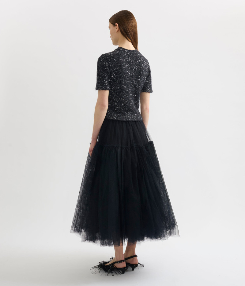 SEQUIN SHORT SLEEVE KNIT TOP 3