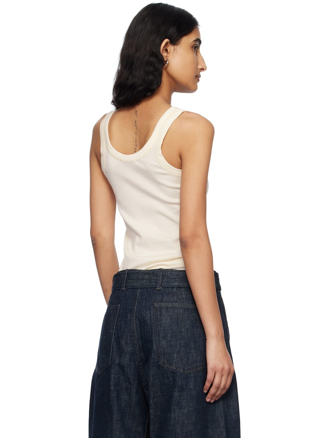 Off-White Rib Tank Top - 3