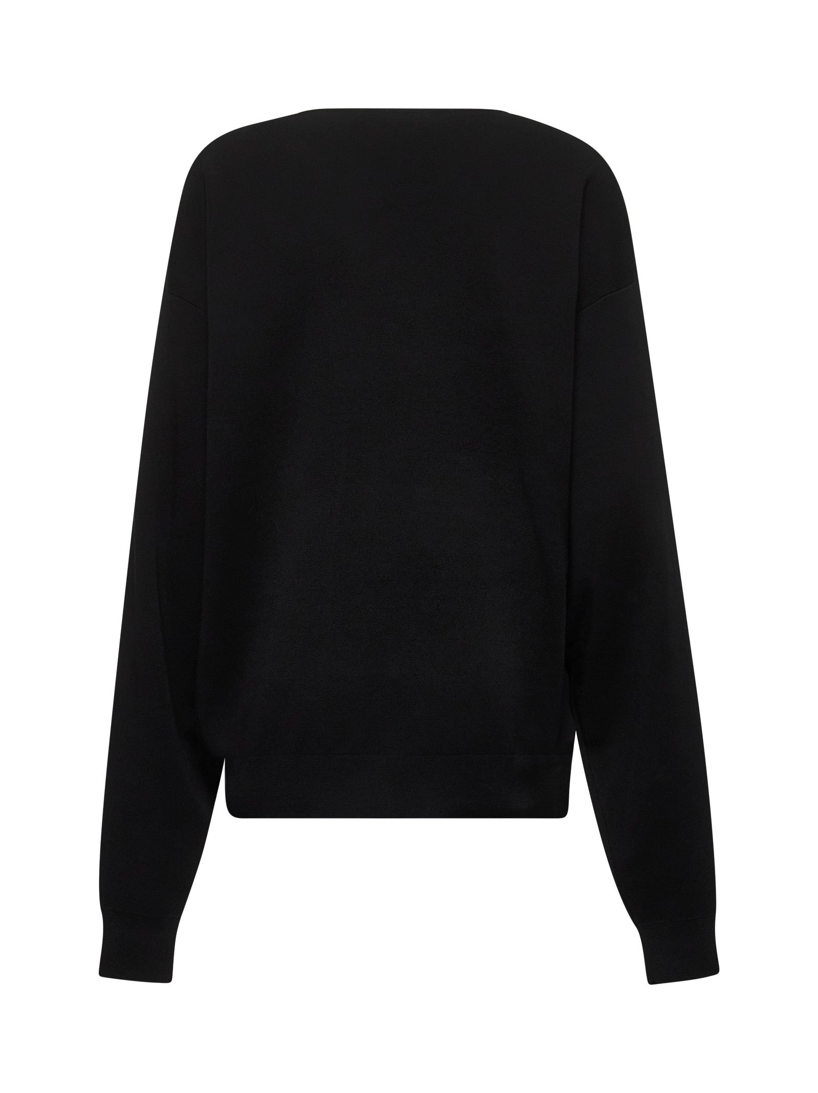 Lemaire Women Black Cotton Knit Crewneck Sweater - 2