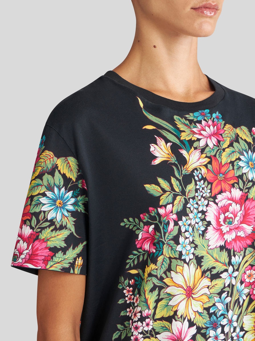 T-SHIRT WITH BOUQUET PRINT - 3