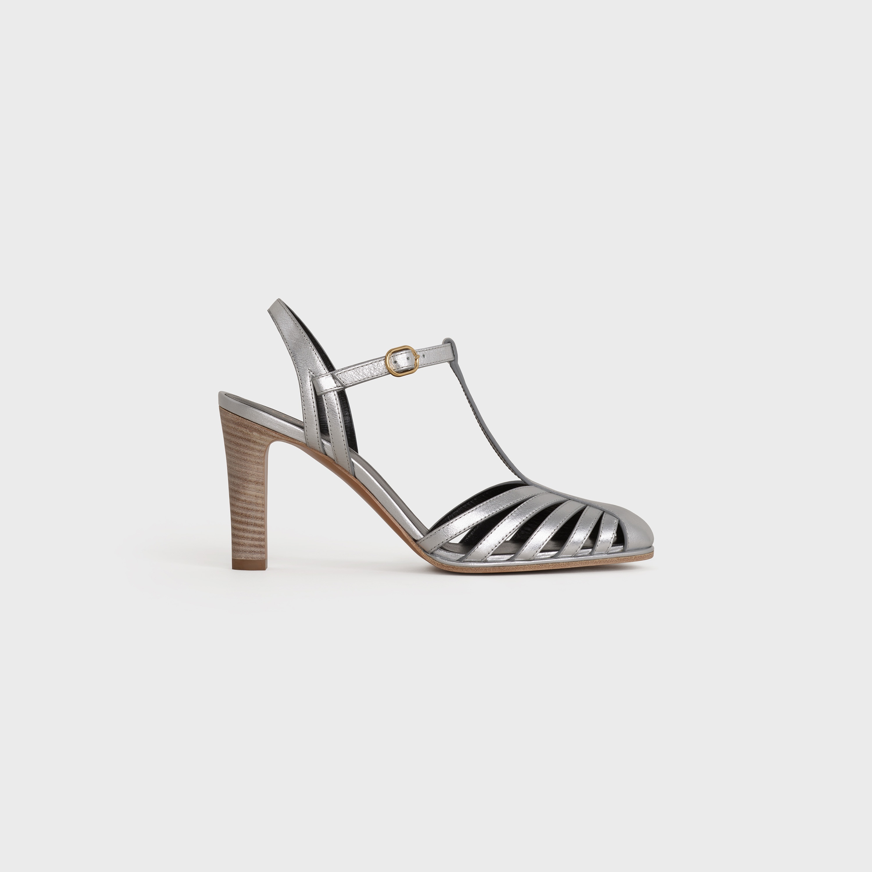 CLAUDE SANDAL IN METALIZED CALFSKIN - 1