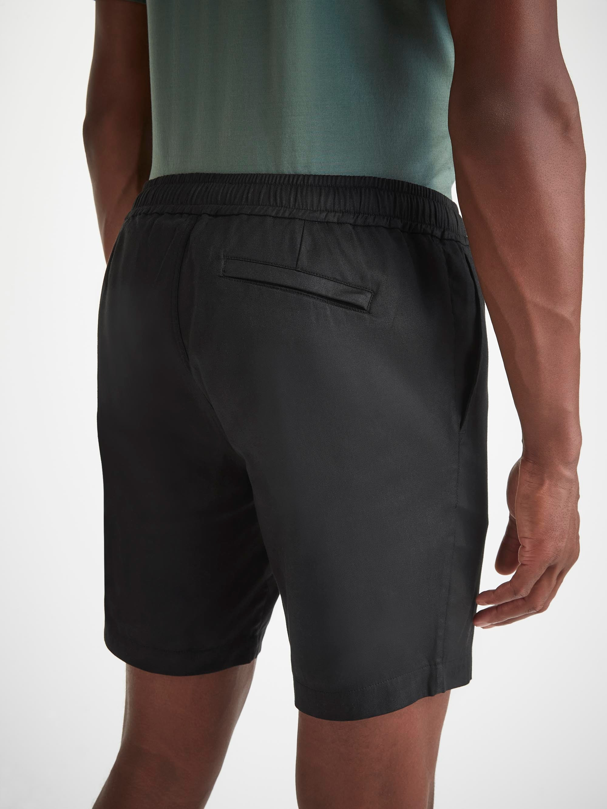 Men's Shorts Harris Lyocell Cotton Black - 7