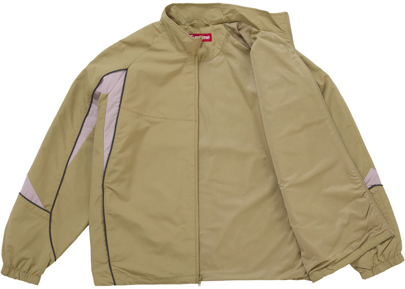 Supreme Supreme Contrast Piping Track Jacket Tan outlook