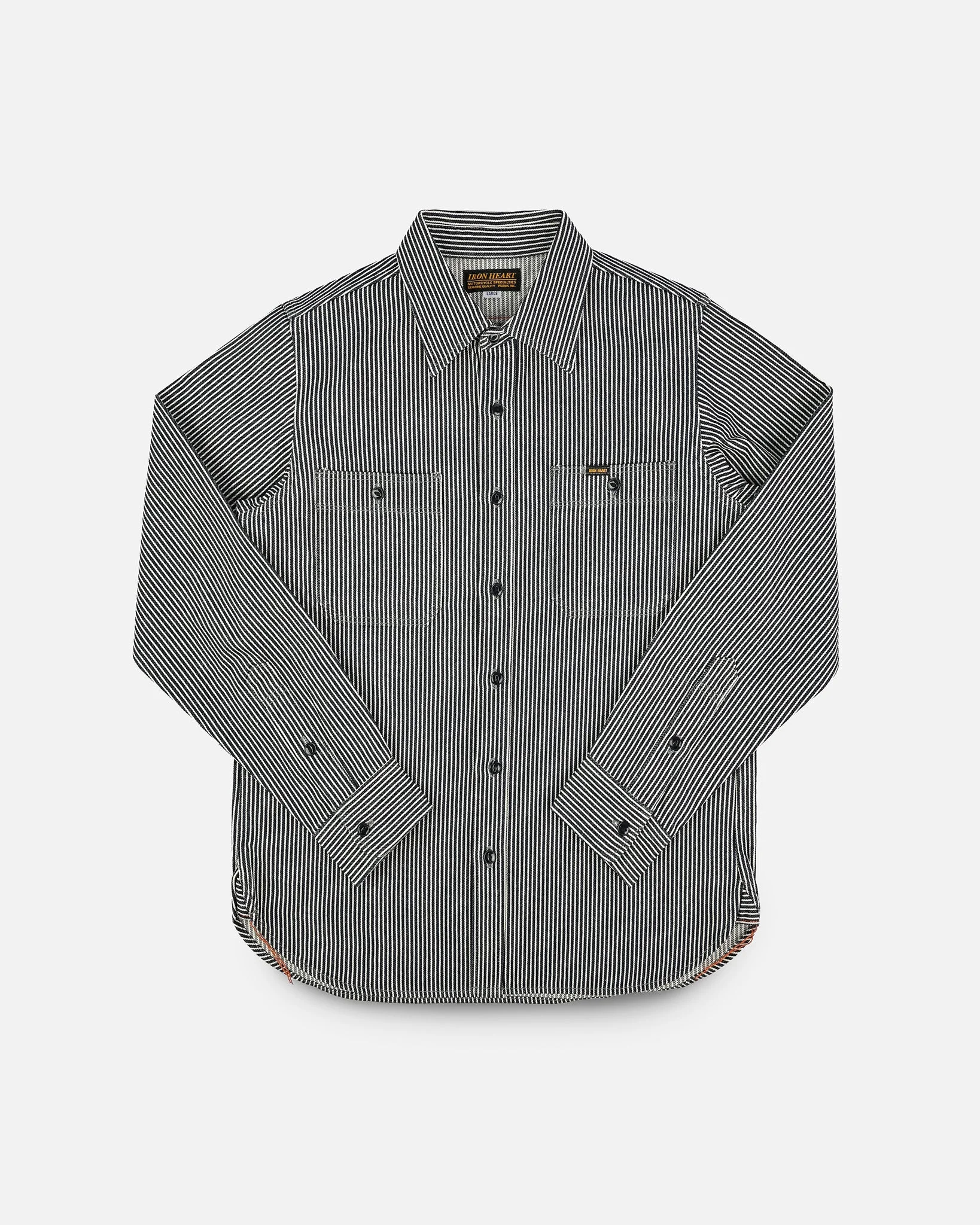 12OZ HICKORY STRIPE WORK SHIRT - INDIGO - 1