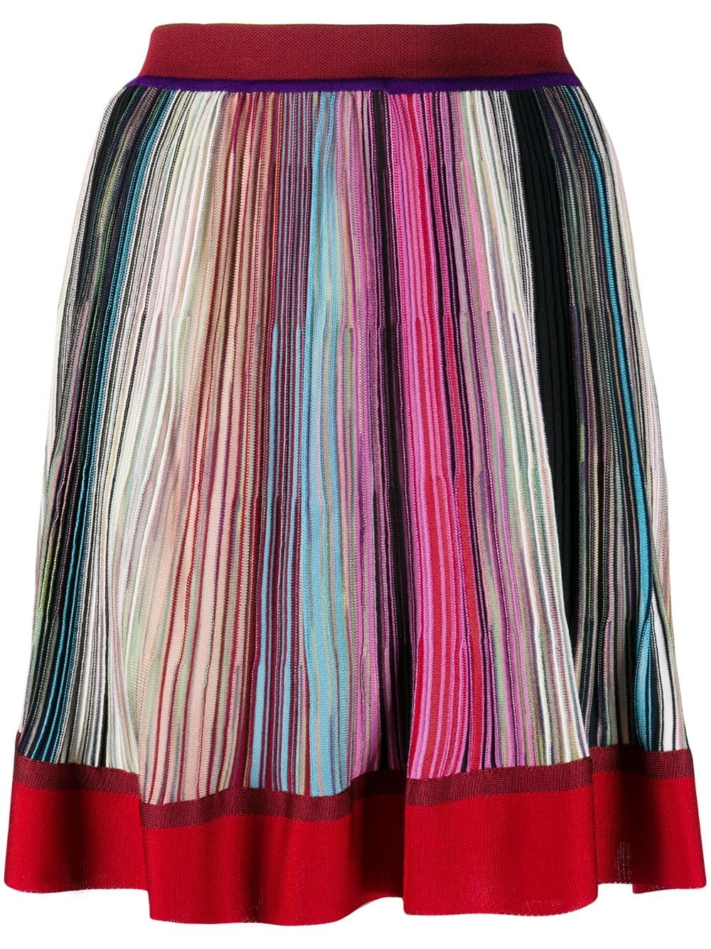 striped rib skirt - 1