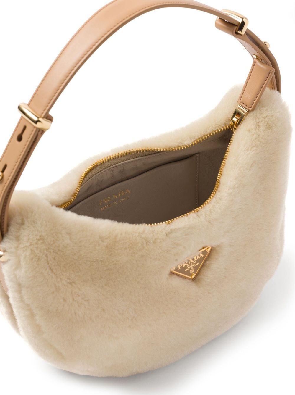 Arqué shearling shoulder bag - 6