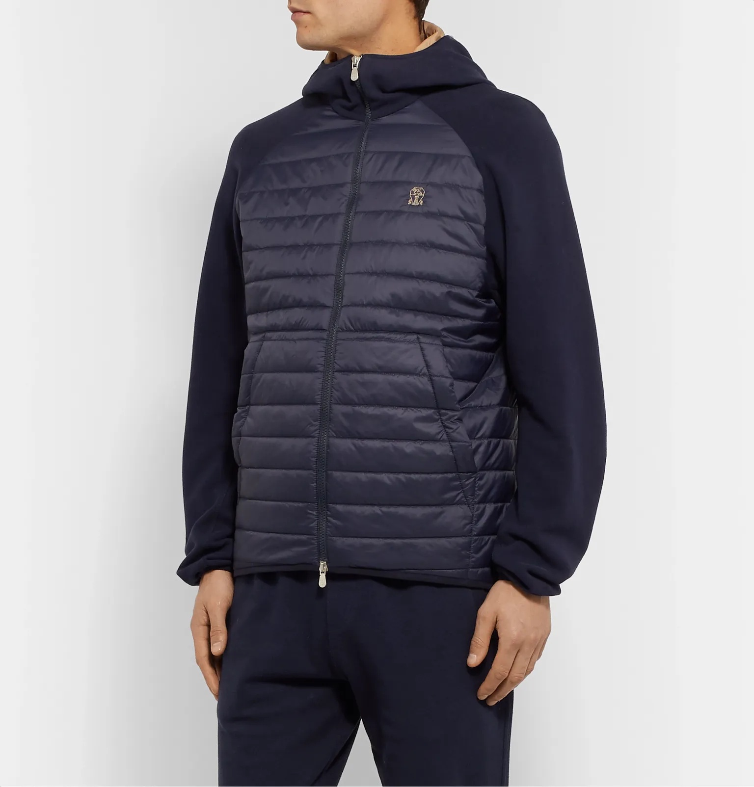 Quilted Nylon and Jersey Thermore Ecodown Hooded Jacket - 4