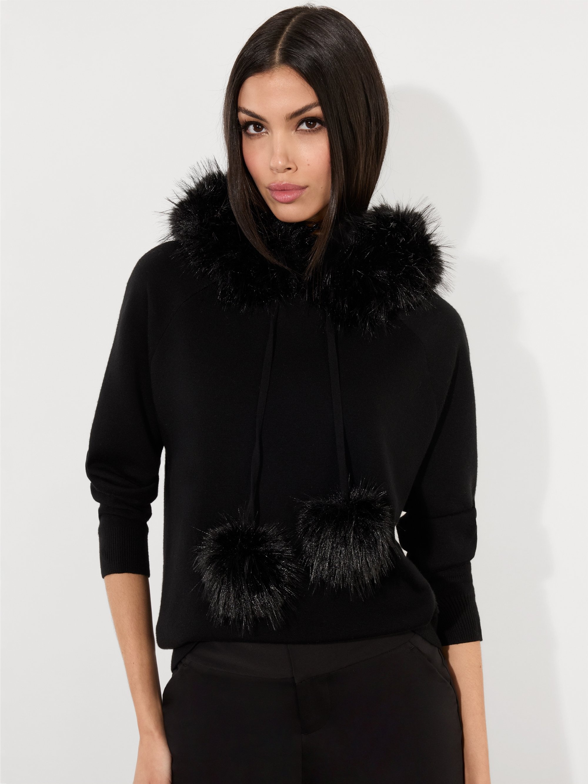 OSCAR HOODIE WITH FAUX FUR TRIM - 2