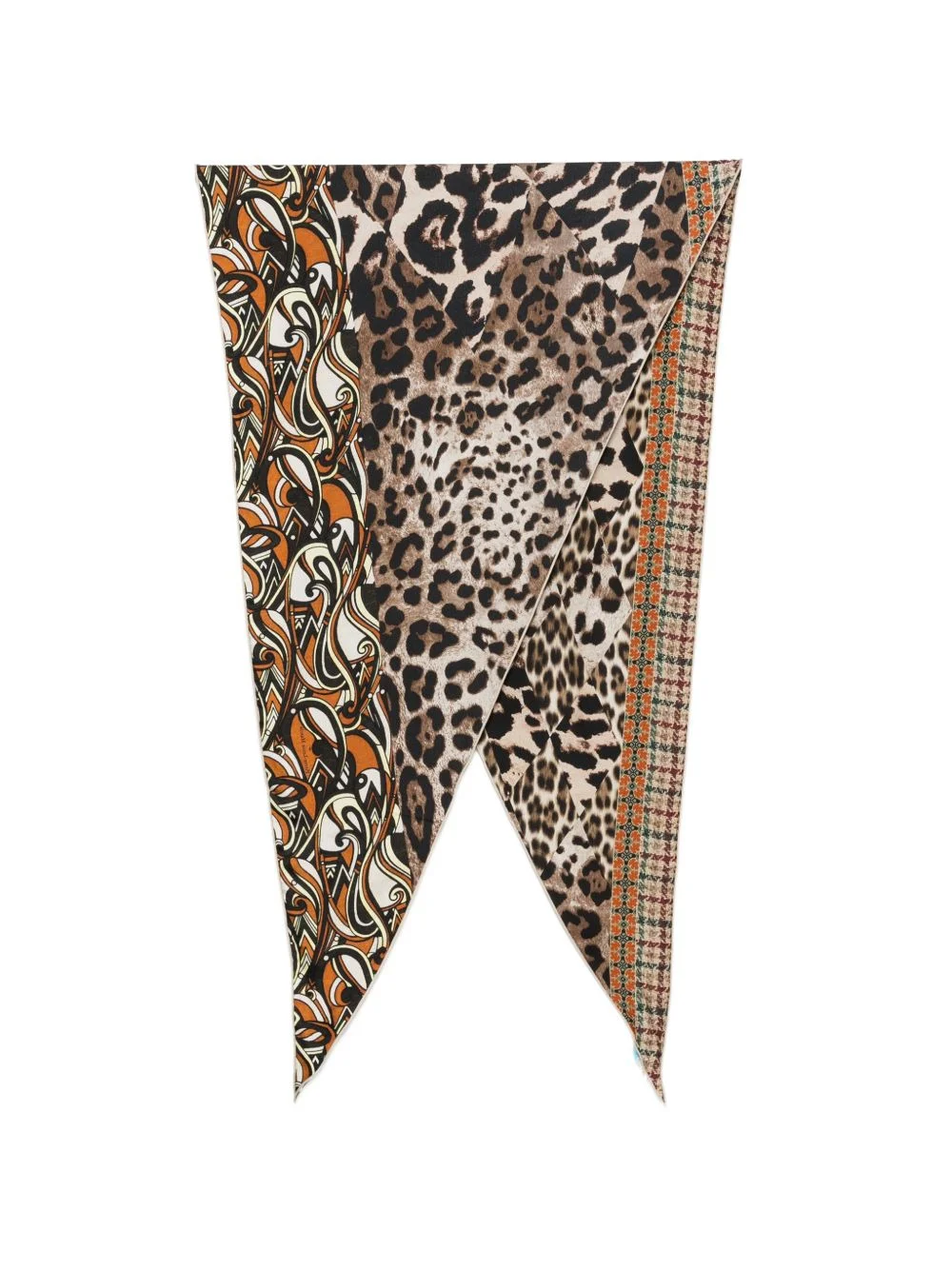 Aloeuw mixed-print scarf - 1