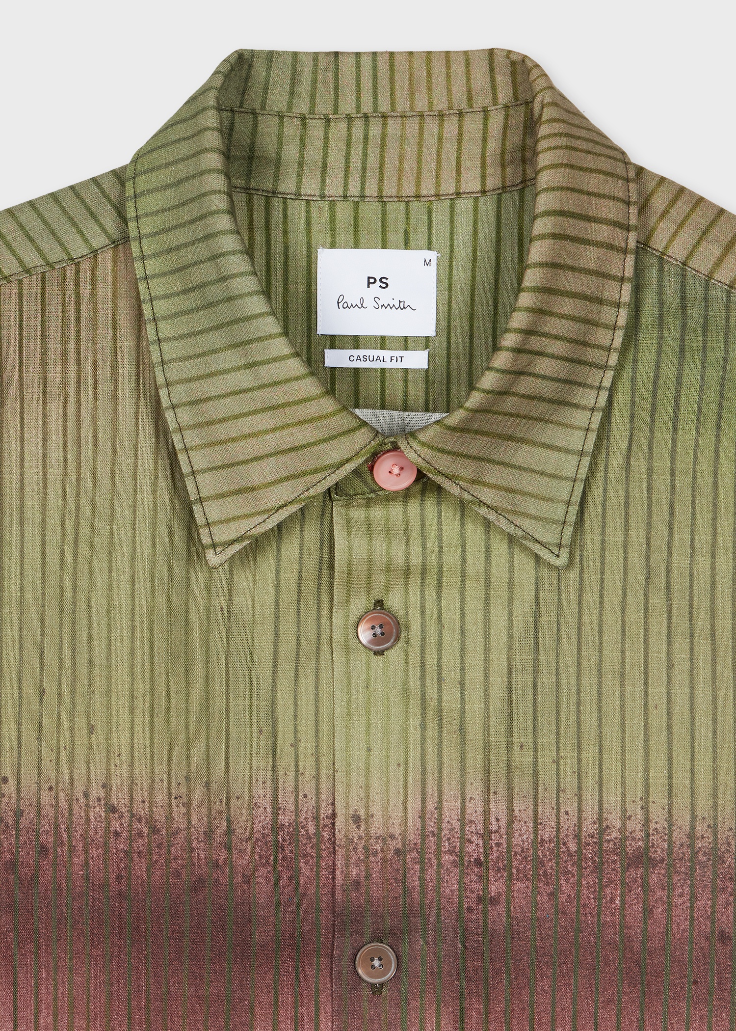 Green Ombre Stripe Cotton Shirt - 3