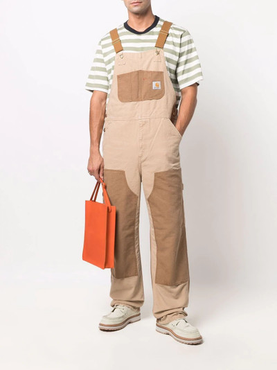Carhartt panelled logo-patch overalls outlook