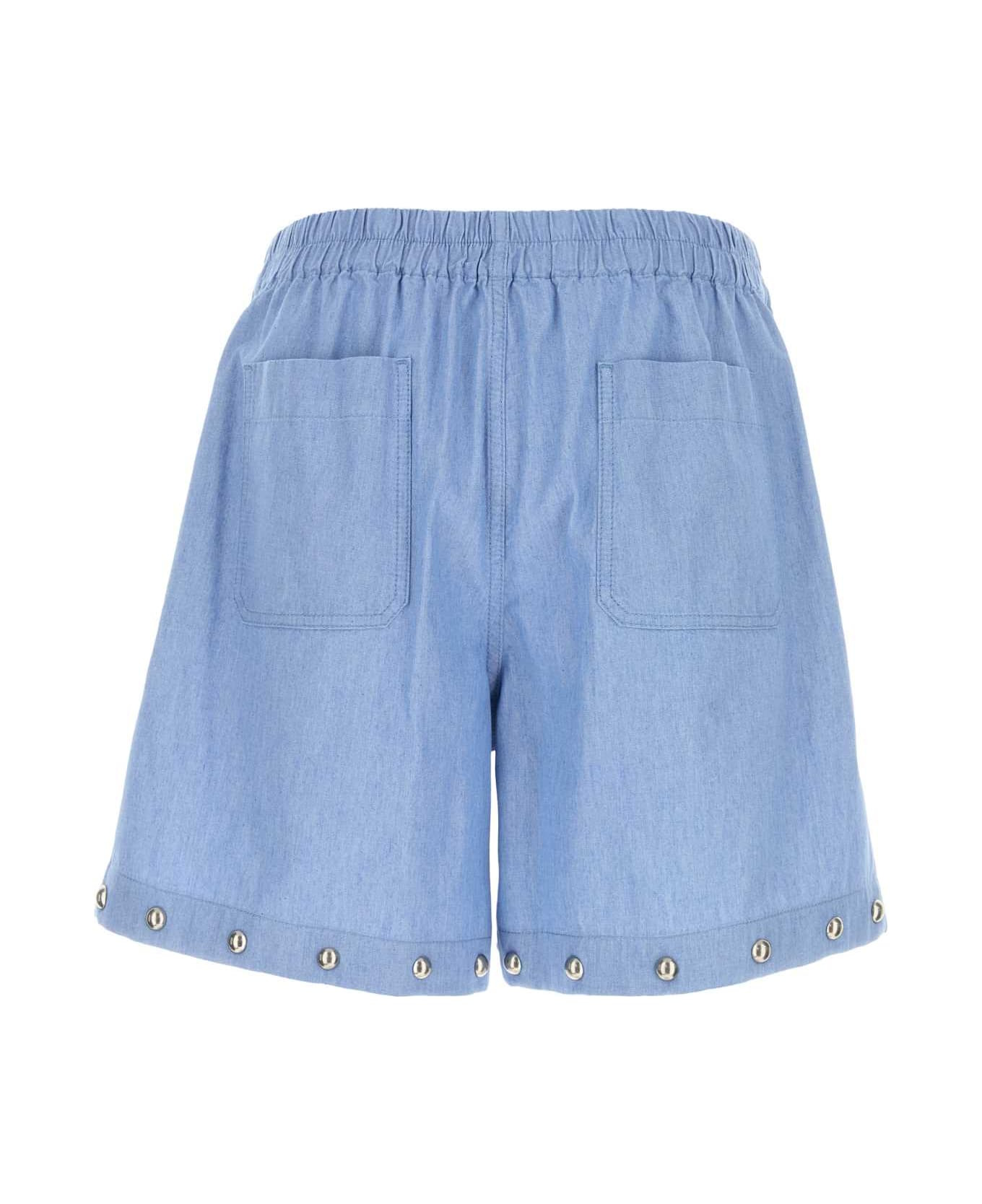Light-blue Denim Bermuda Shorts - 2
