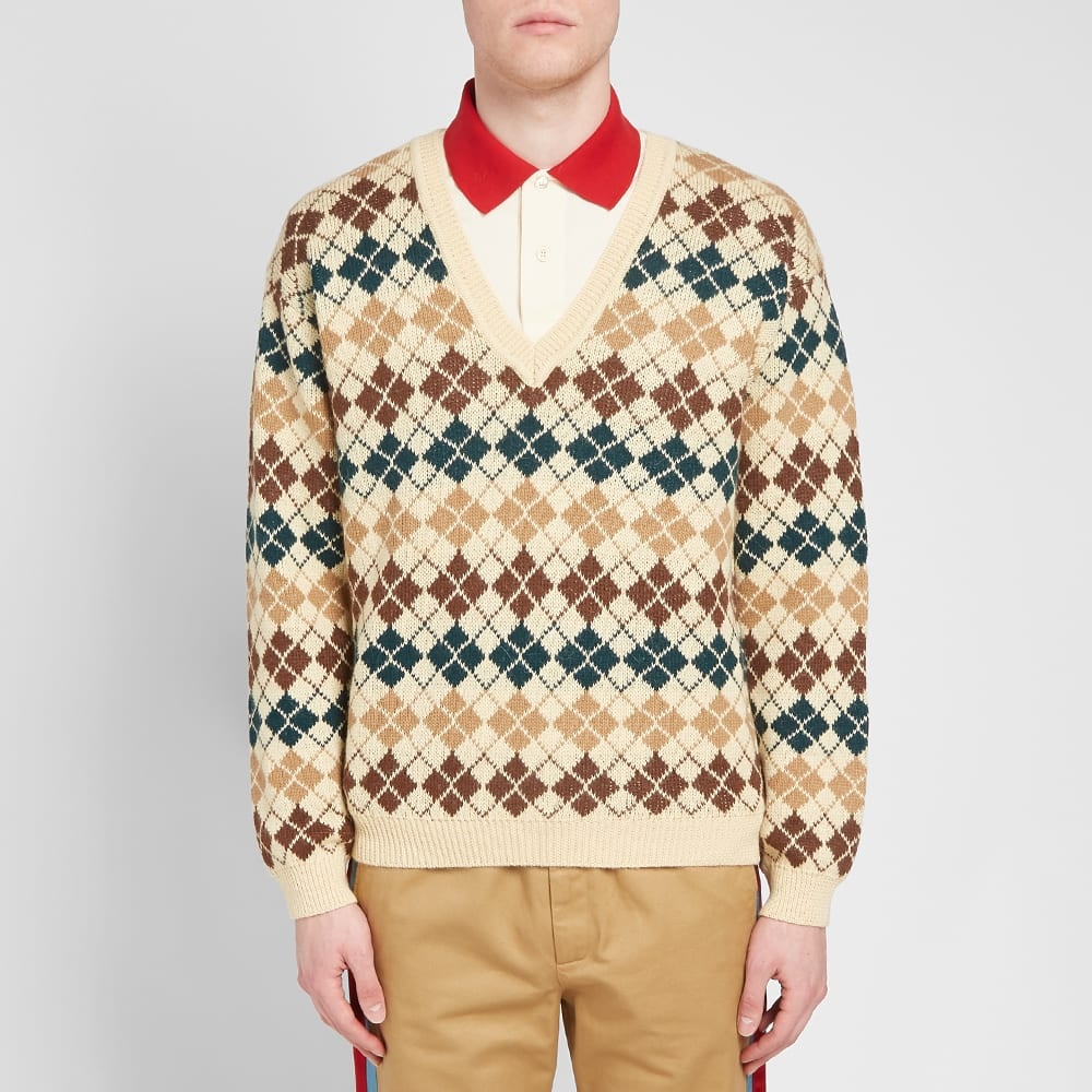 Gucci Wool Alpaca Argyle Knit - 6