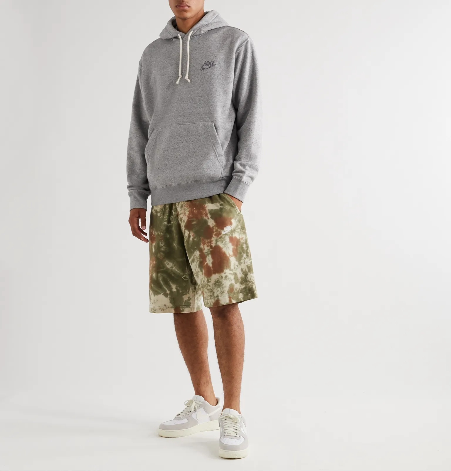 Logo-Print Mélange Fleece-Back Cotton-Blend Jersey Hoodie - 2