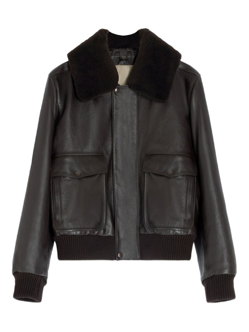 fur-collar leather jacket 1
