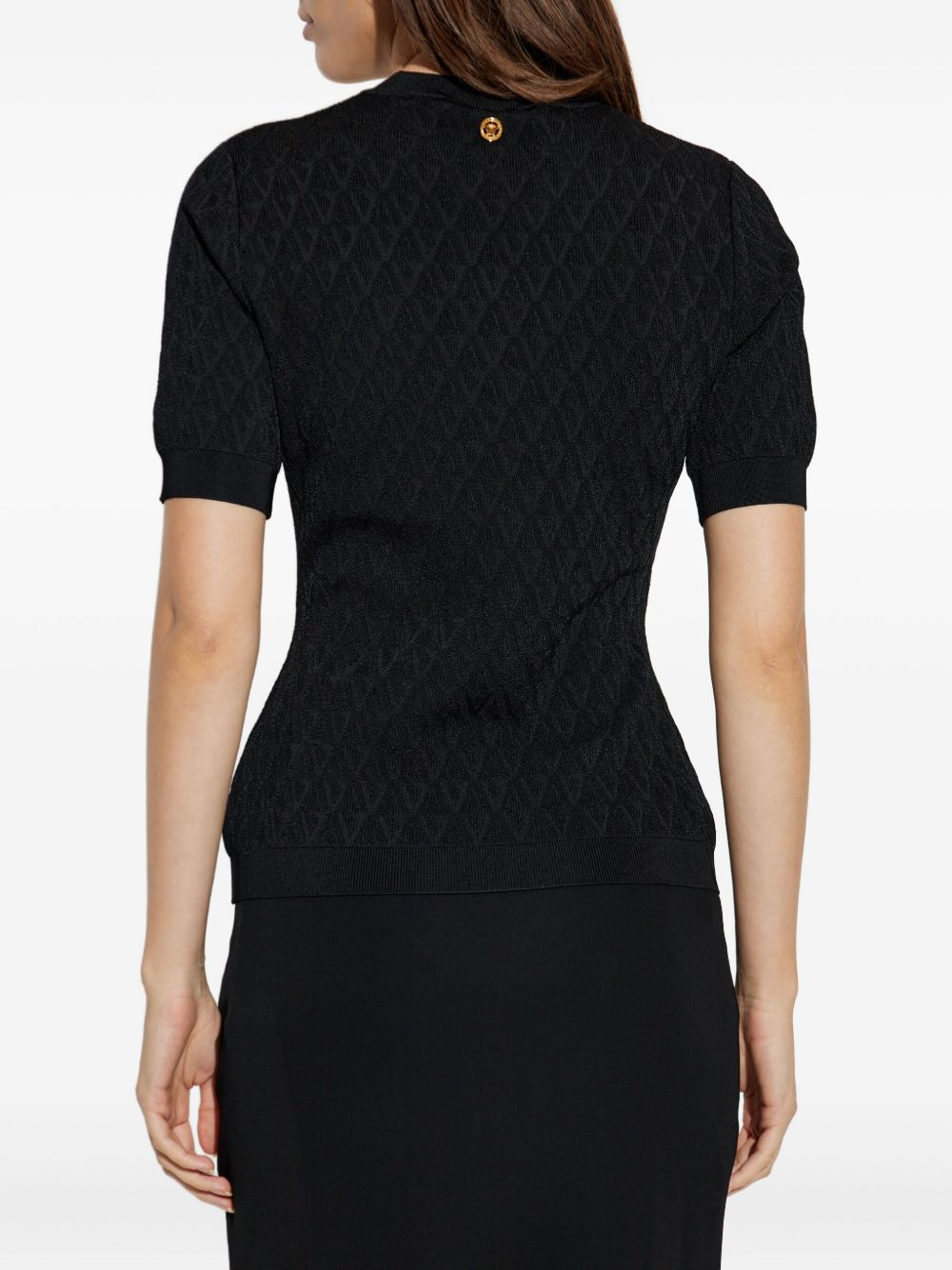 textured short-sleeve top - 4