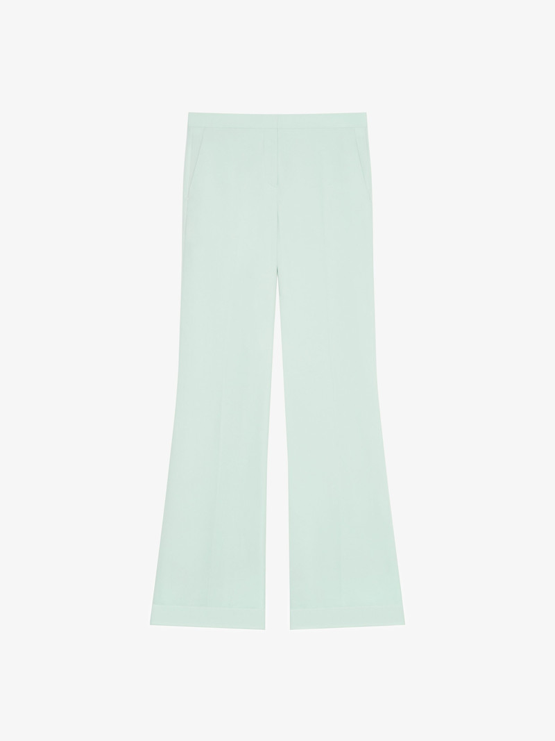 FLARE TAILORED PANTS IN SILK 1